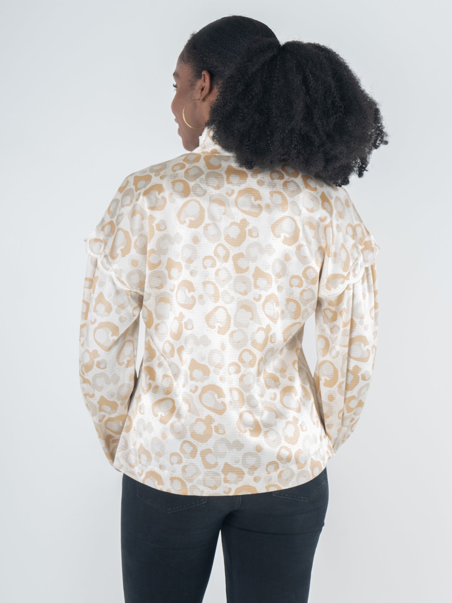 Emily McCarthy Orchid Top - Neutral Freckle Spot Cheetah