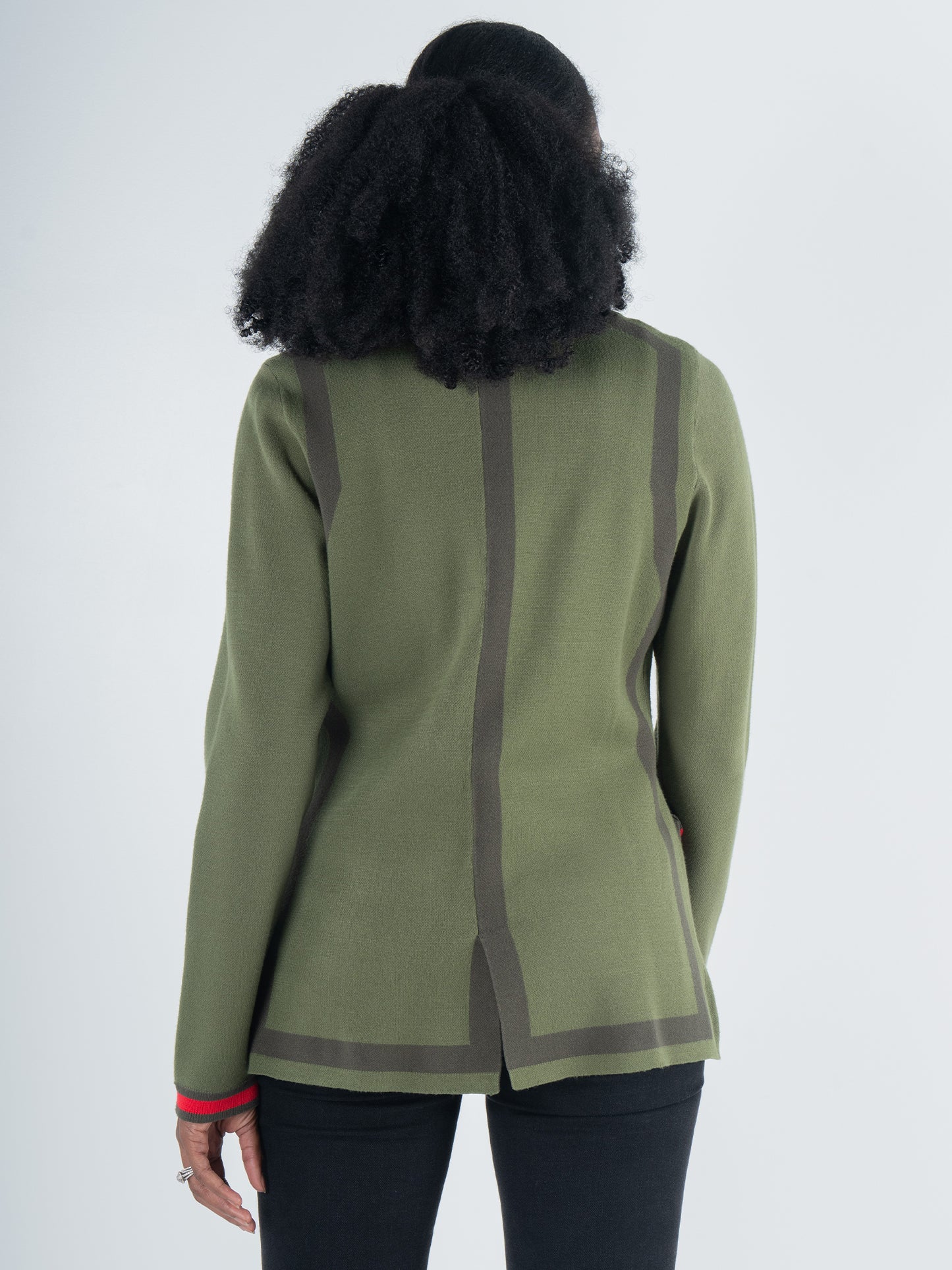 Emily McCarthy Sloane Sweater Blazer - Olive Night