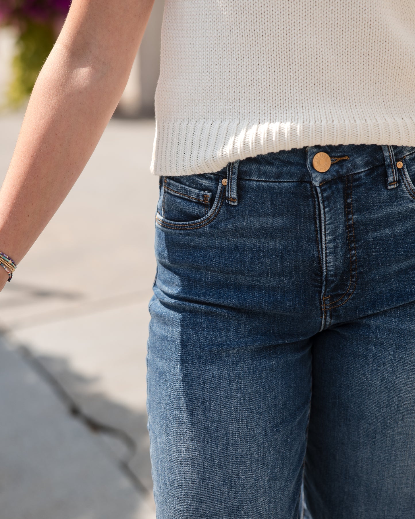 Savoy Chain Detail Sweater Tank Top - Ivory