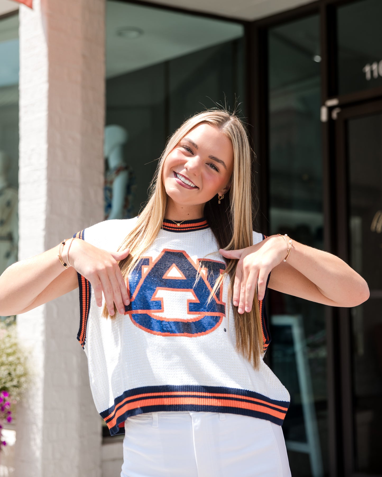 Queen of Sparkles Licensed Auburn Full Sequin Mascot Tank