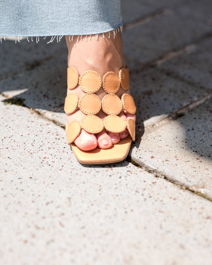 Jessica Heeled Sandal -  Tan