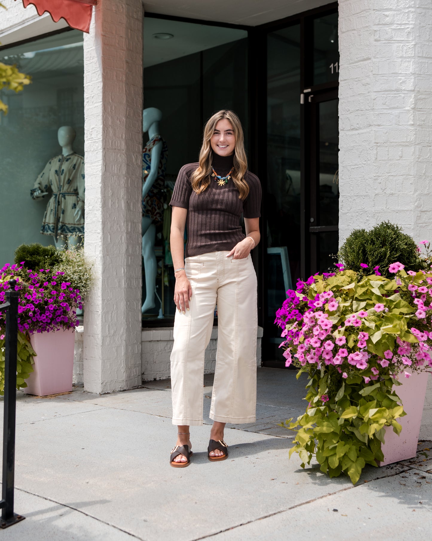 Meg High Rise Wide Leg Jean - Canvas