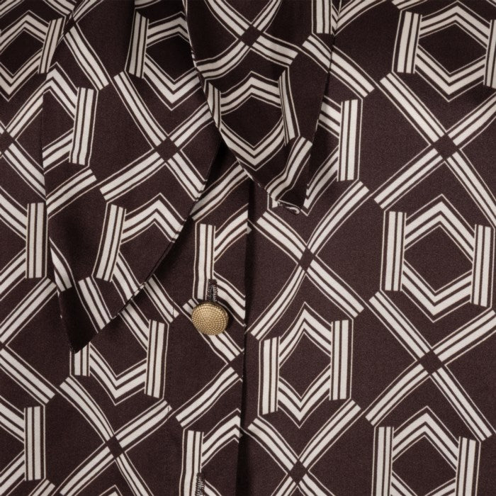 Geometric Bow Blouse