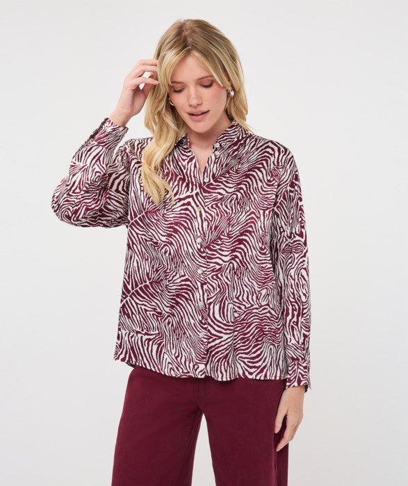 Oversized Zebra Blouse