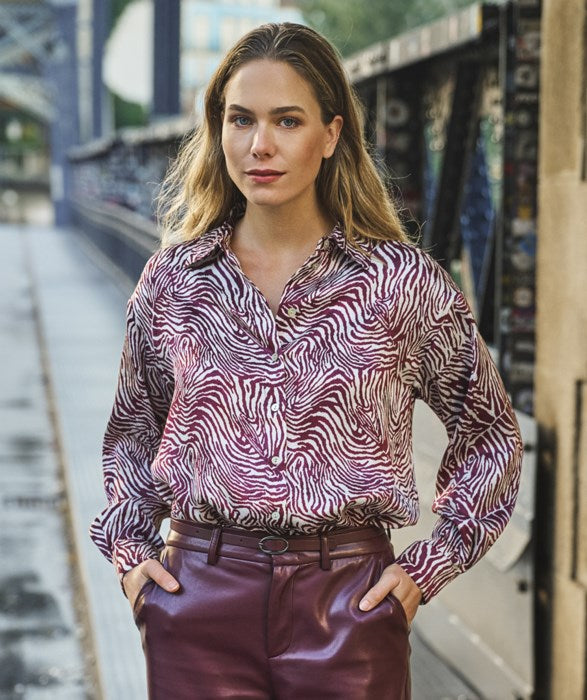 Oversized Zebra Blouse