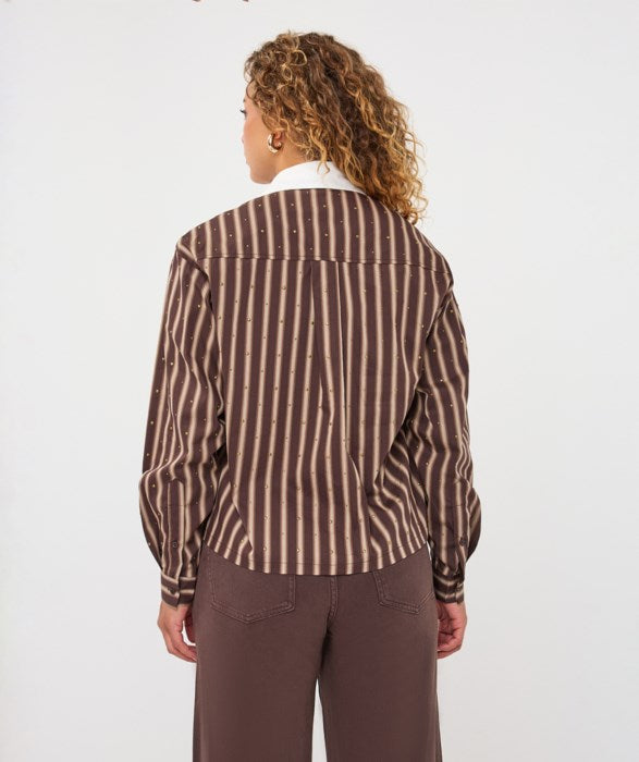 Stripe Stud Blouse