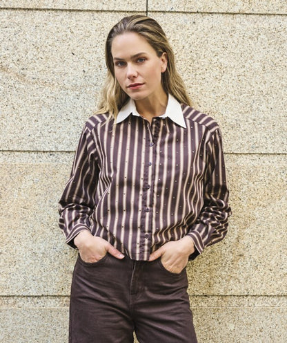 Stripe Stud Blouse