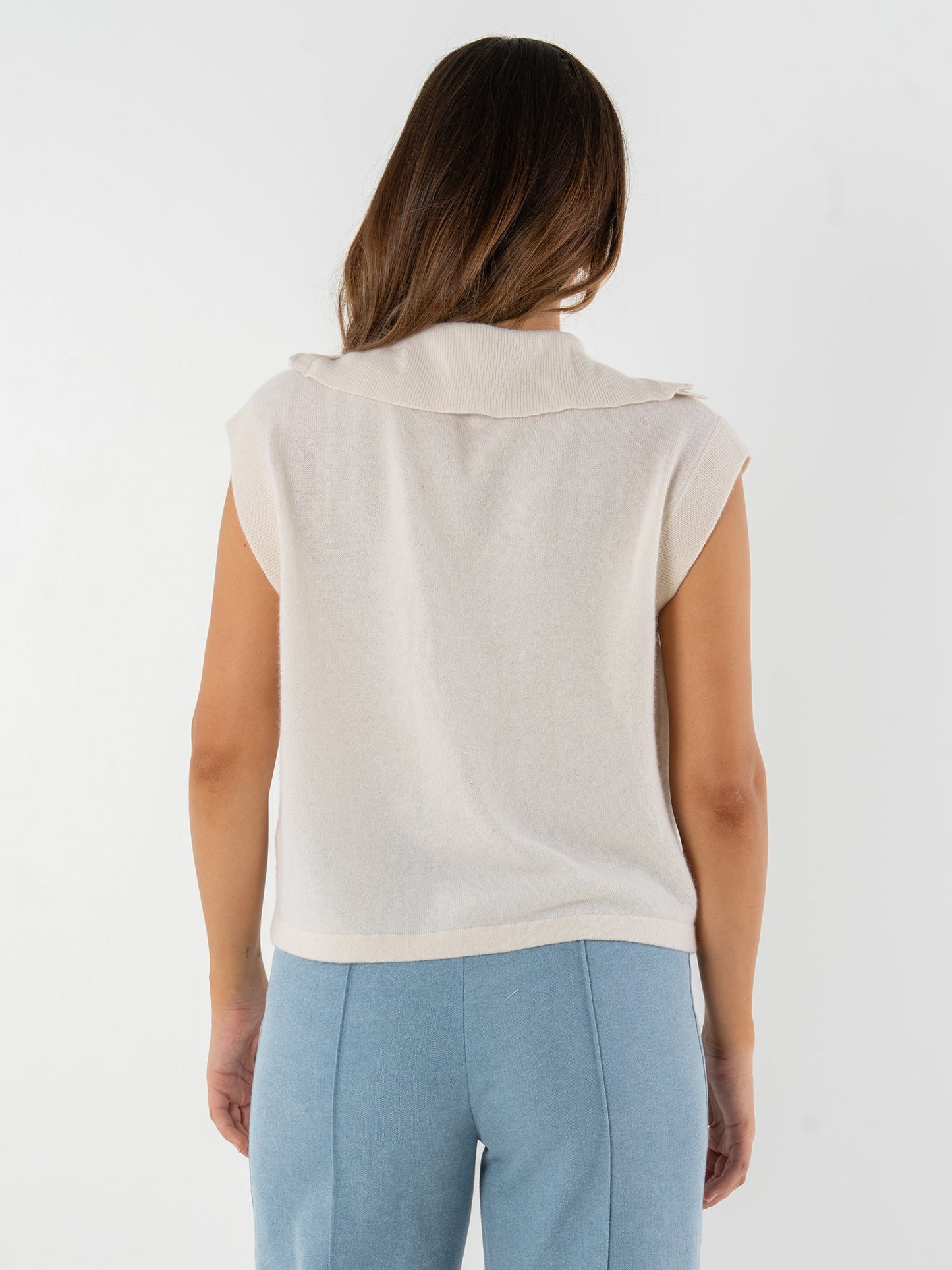 Poppy Pullover Vest - Eggnog