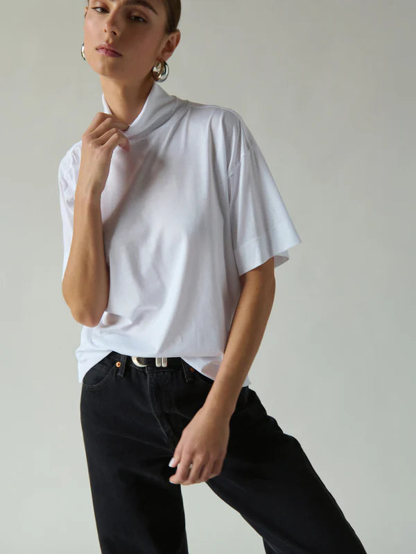 Fable Turtleneck Tee - White