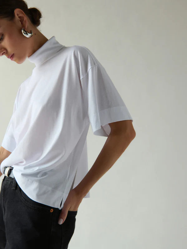 Fable Turtleneck Tee - White