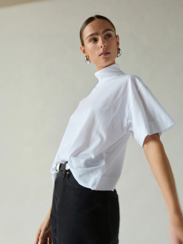 Fable Turtleneck Tee - White