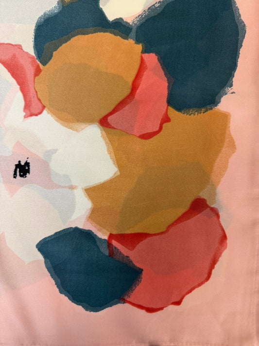 Abstract Colorful Pattern Scarf - Pink
