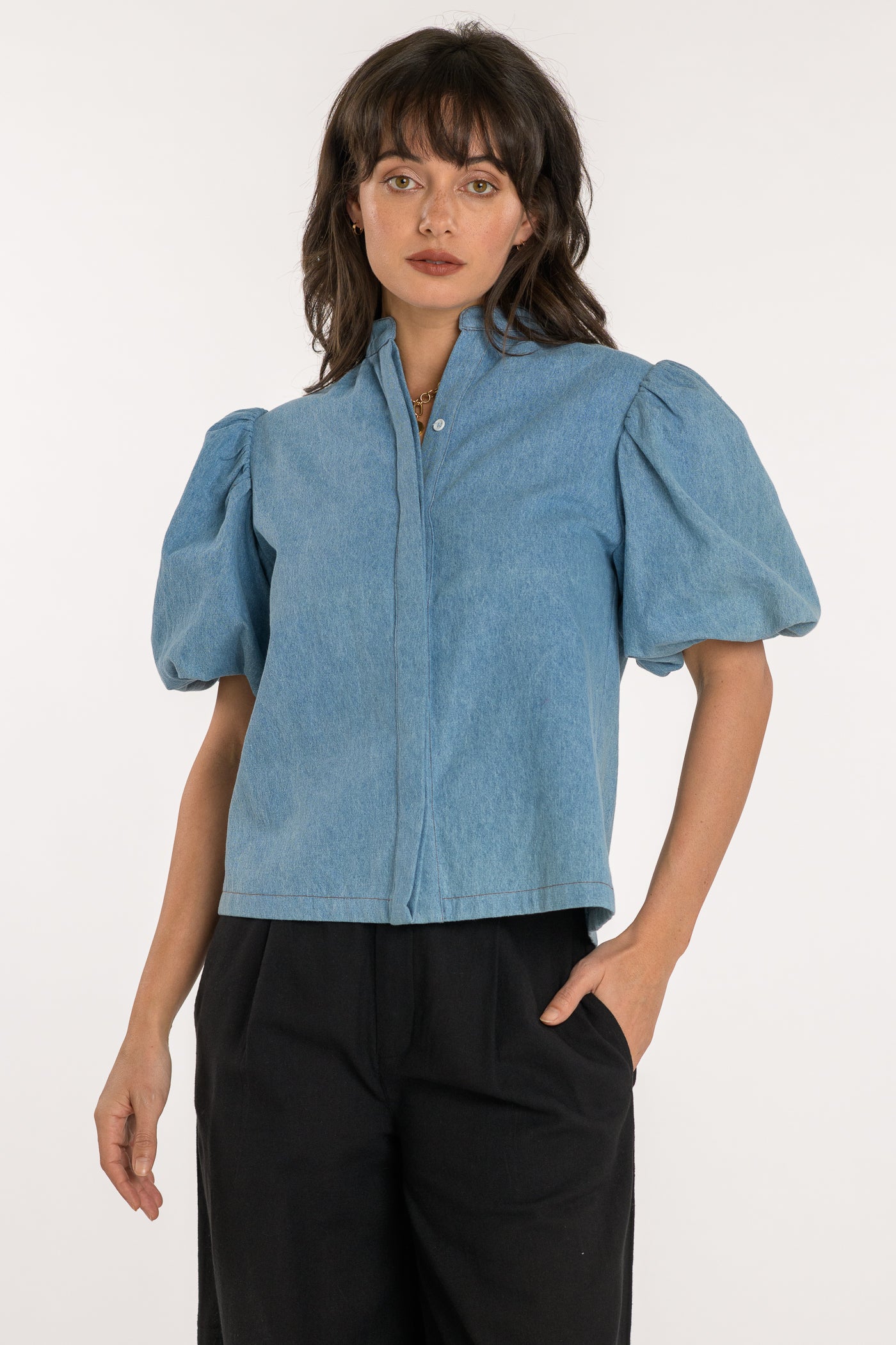 Elizabeth James The Label Edie Top - Denim