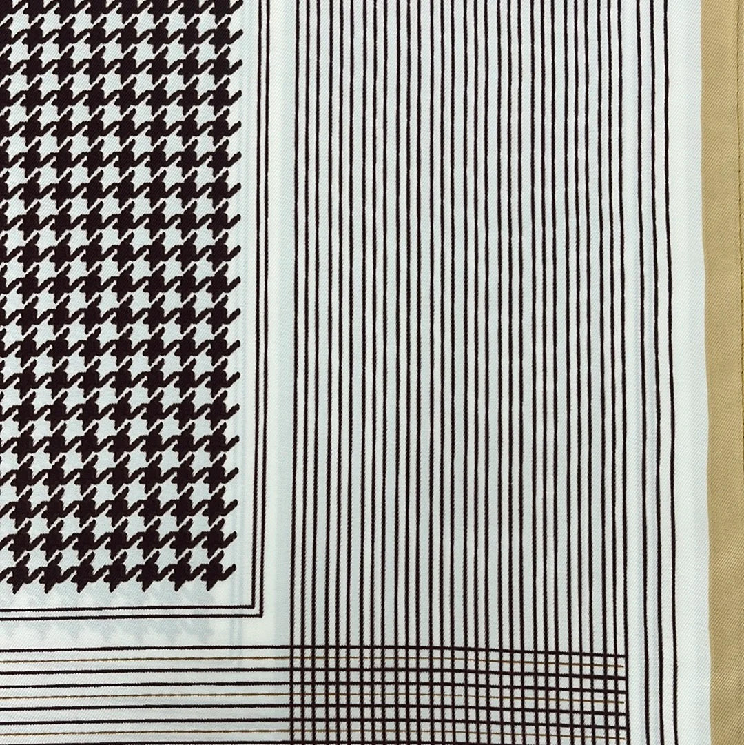 Checkmate Chic Scarf - Beige