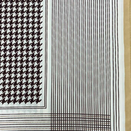 Monochrome & Stripes Scarf - Beige