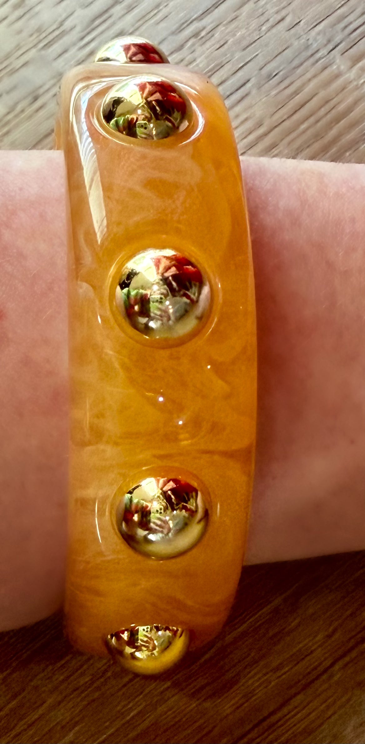 Abby Bangle Bracelet - Honey