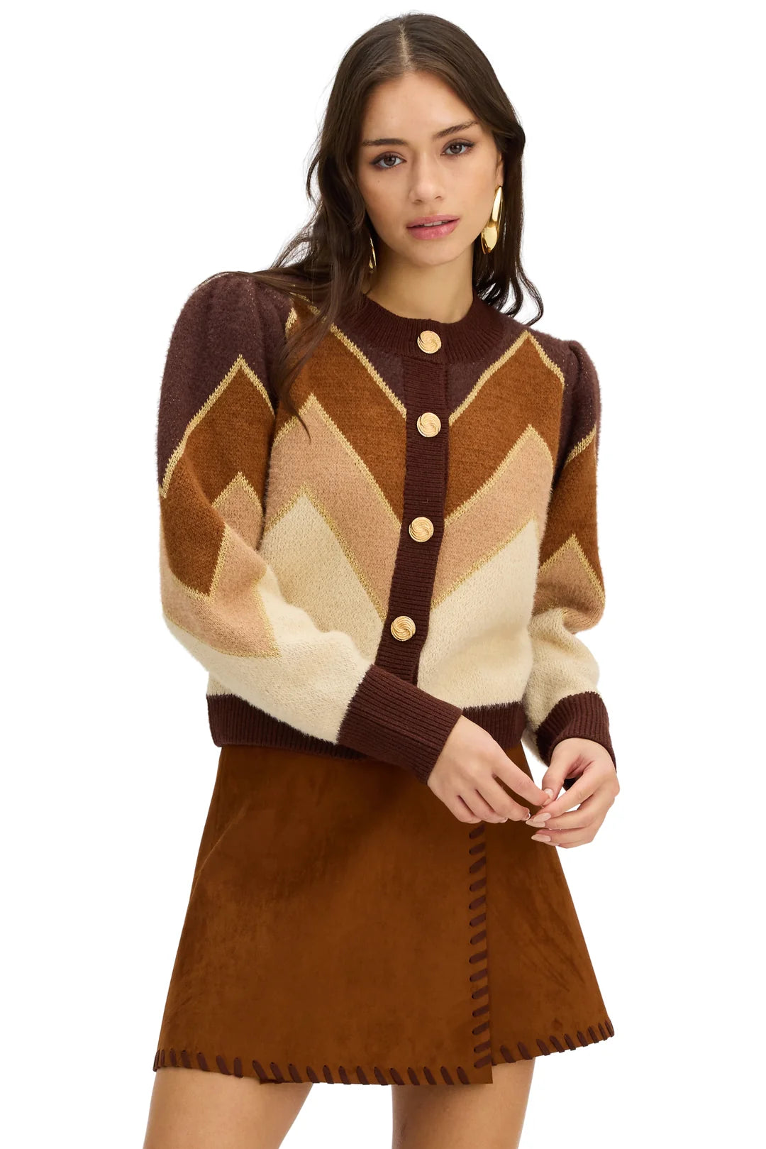 Whipstitch Ezra Skirt - Chestnut