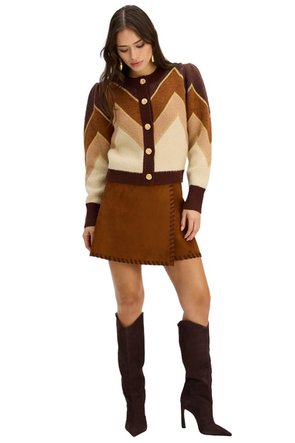 Whipstitch Ezra Skirt - Chestnut