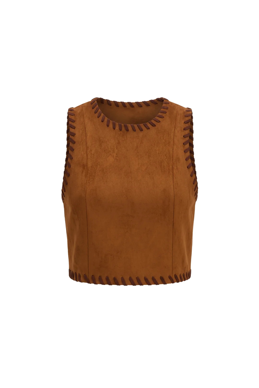 Whipstitch Everly Tank Top - Chestnut