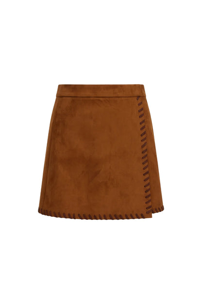 Whipstitch Ezra Skirt - Chestnut
