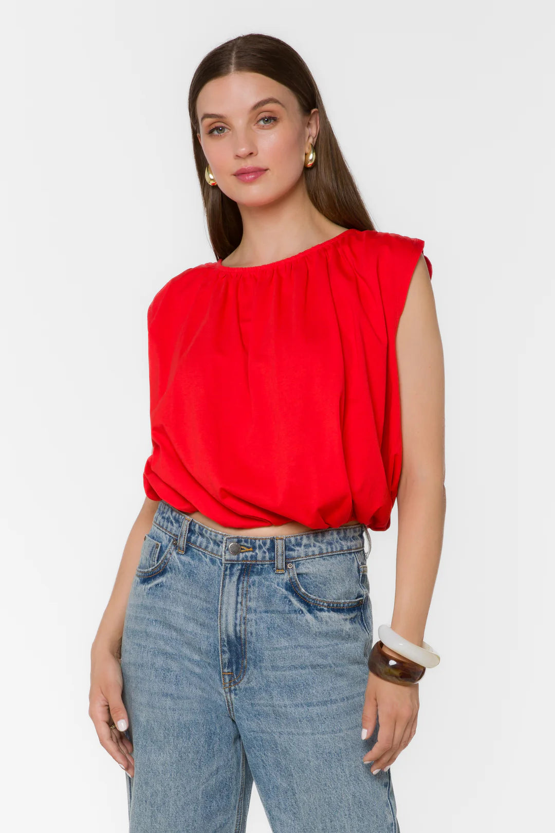 Gwyn Bubble Top - Chili