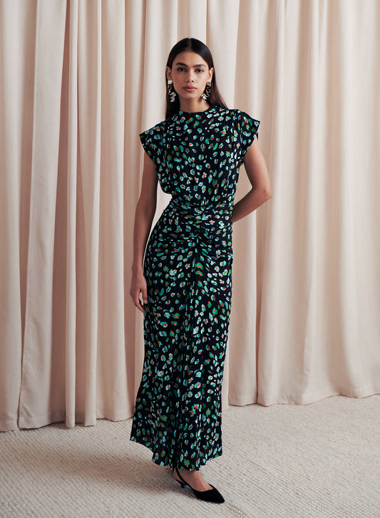 AL Leopard Midi Dress - Multi