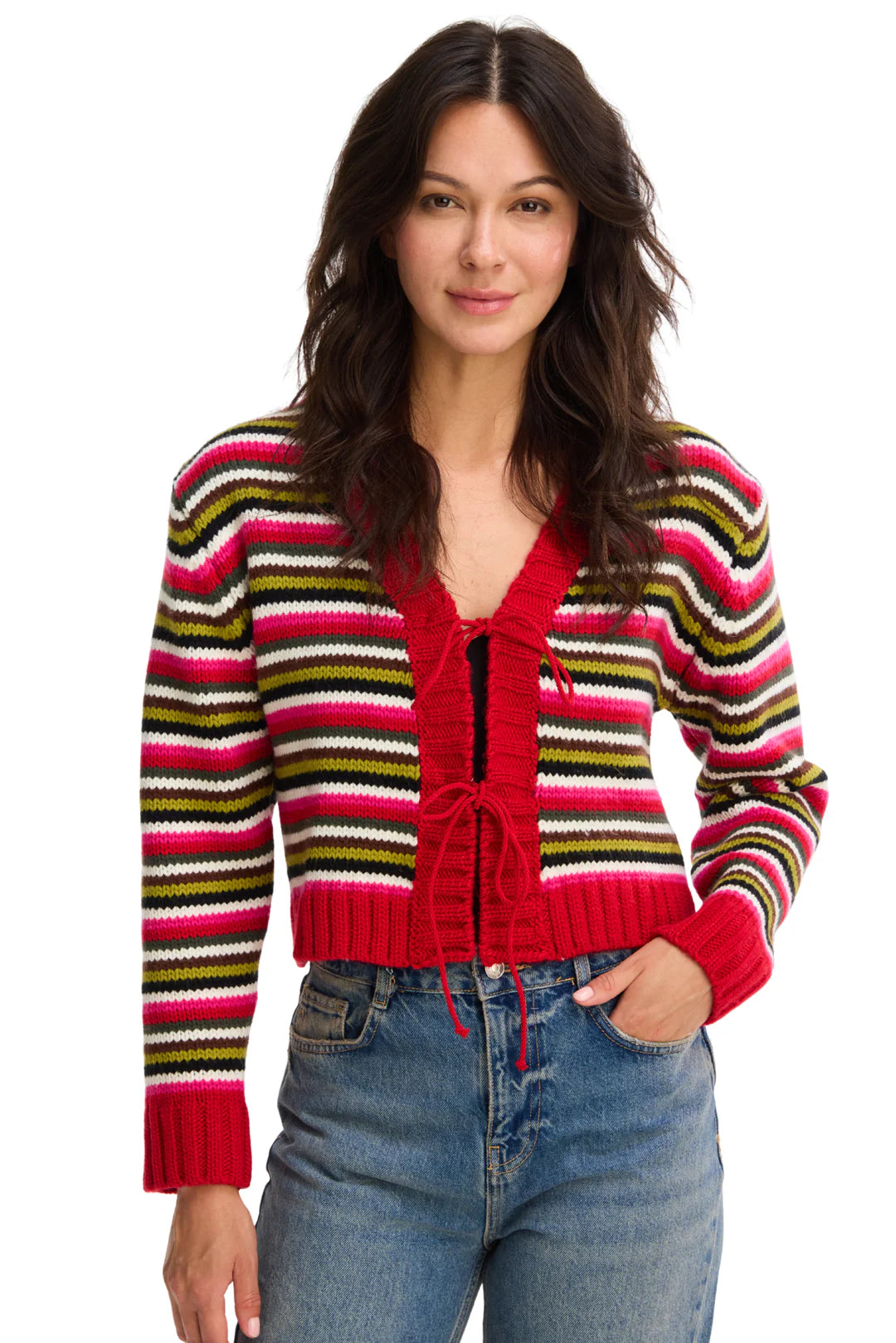 Hailey Cardigan - Red Multi