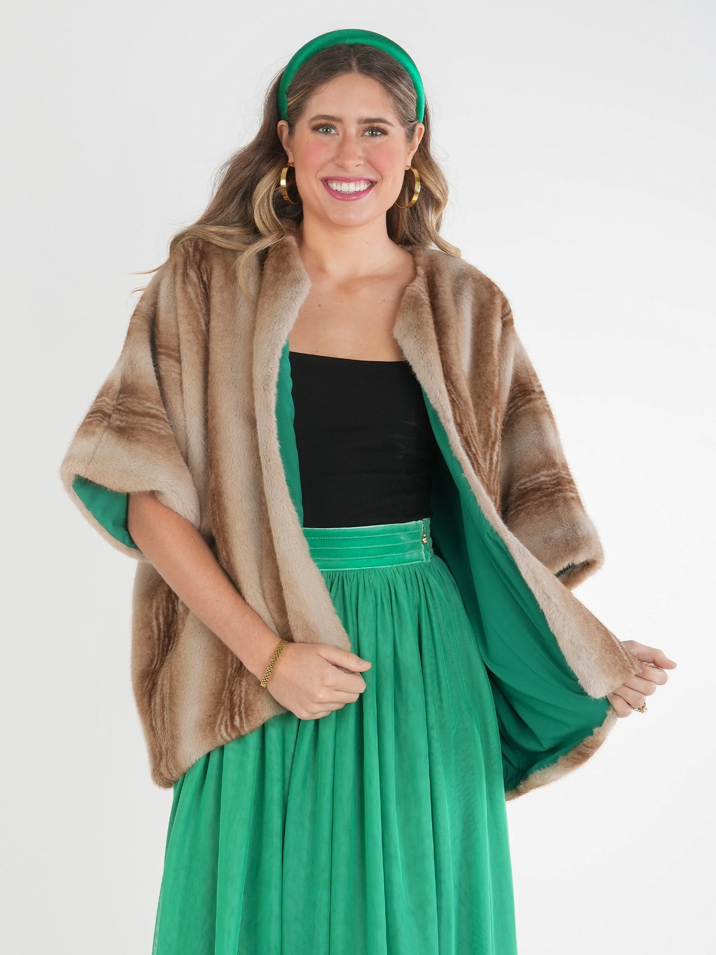 Emily McCarthy Coco Cape - Faux Fur