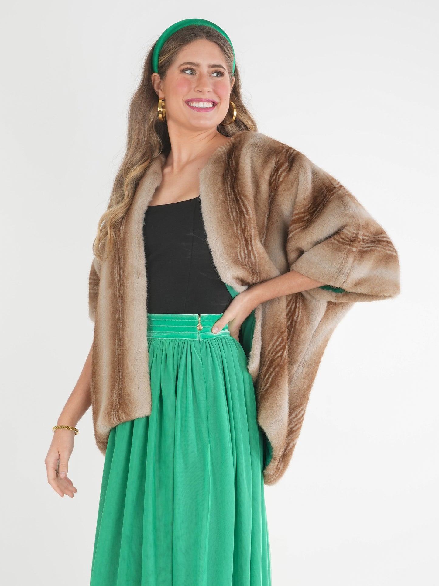 Emily McCarthy Coco Cape - Faux Fur