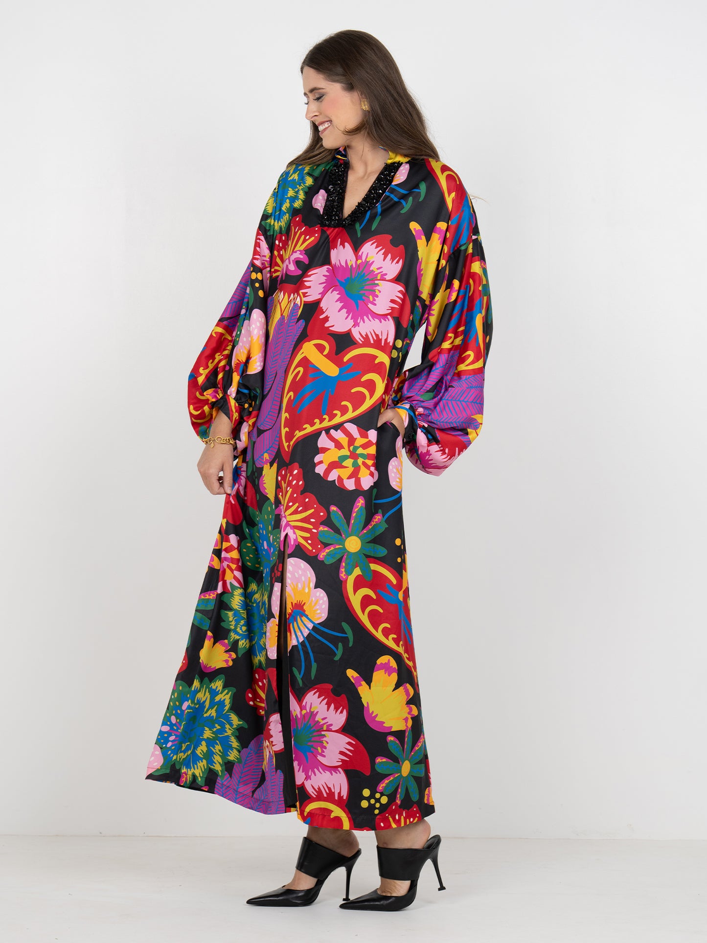 Fiona Dress - Midnight Garden