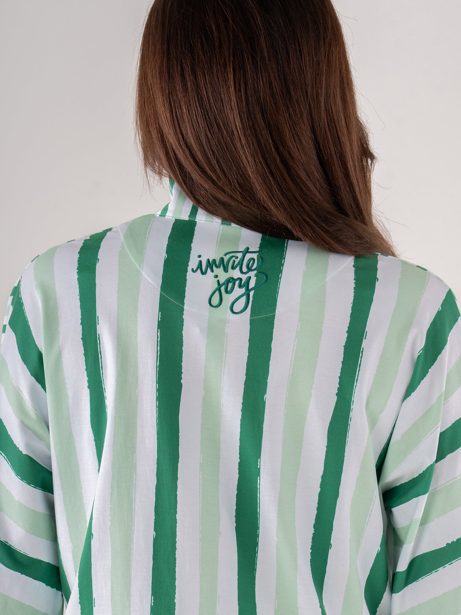 Pajama Pant Set - Mist Green Stripe