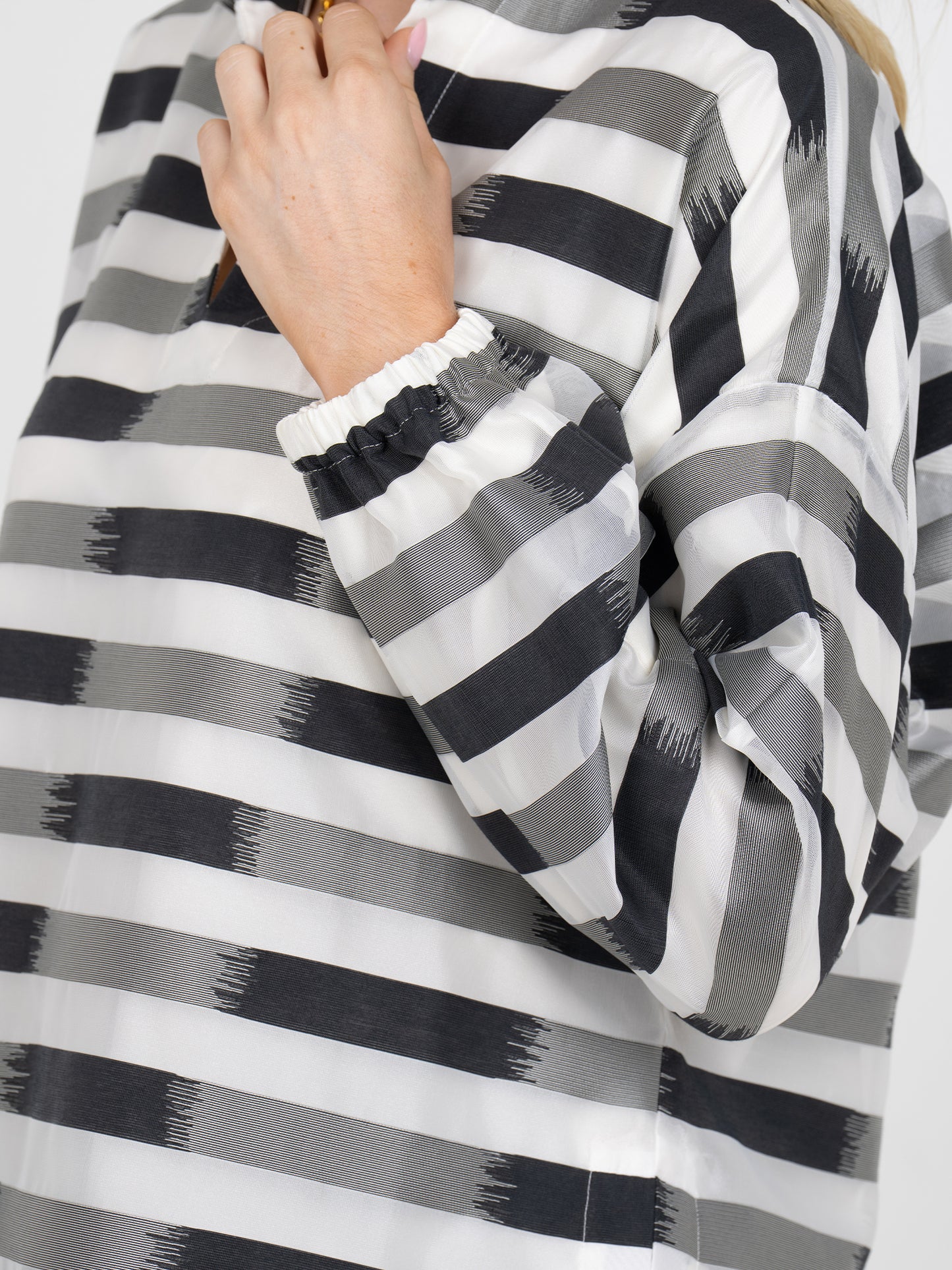 Long Sleeve Poppy Top - Truffle Stripe