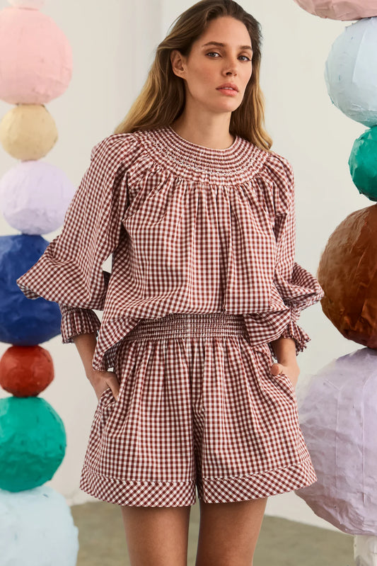 Jemma Short - Costwold Check Rust