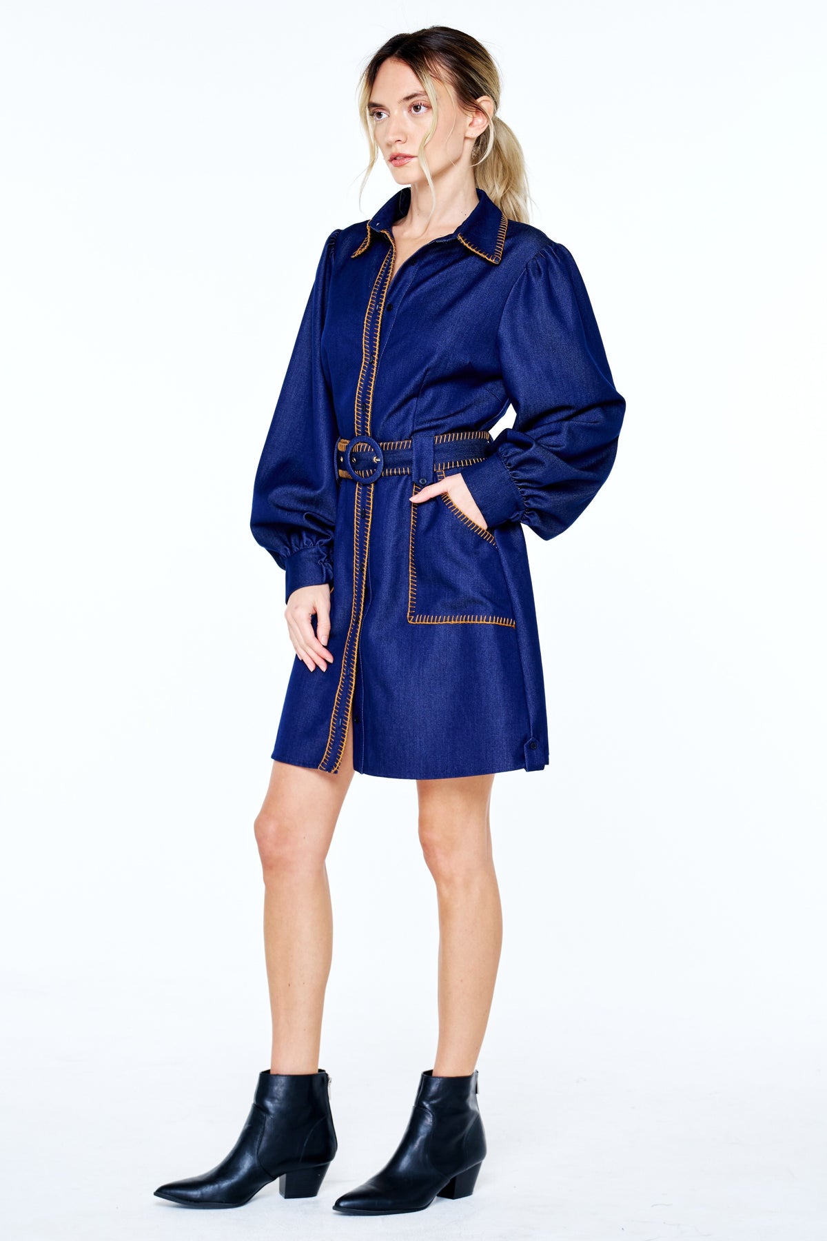 Gelso Whip Stitched Mini Dress