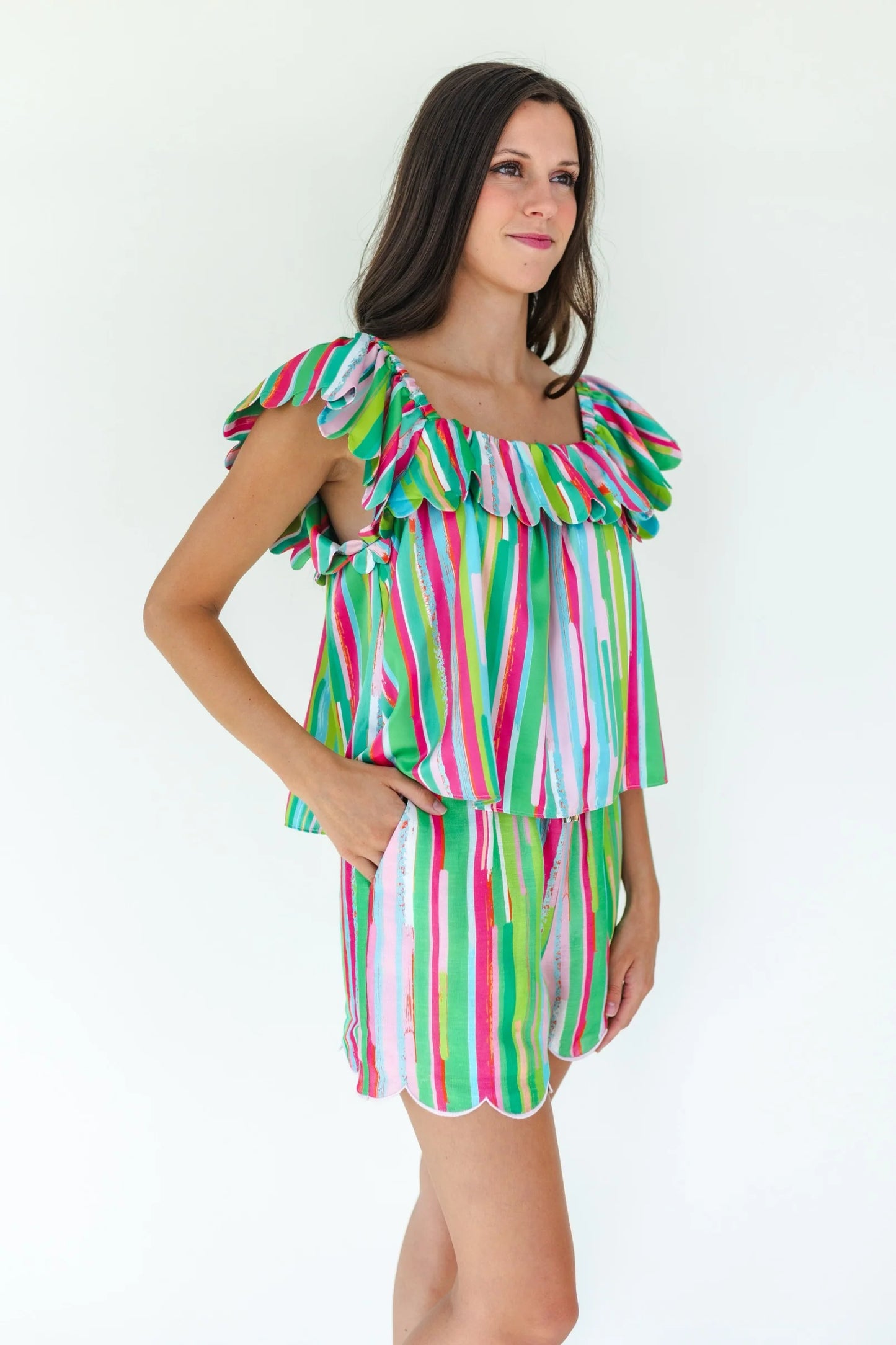 Quinn Top - Draper Stripe