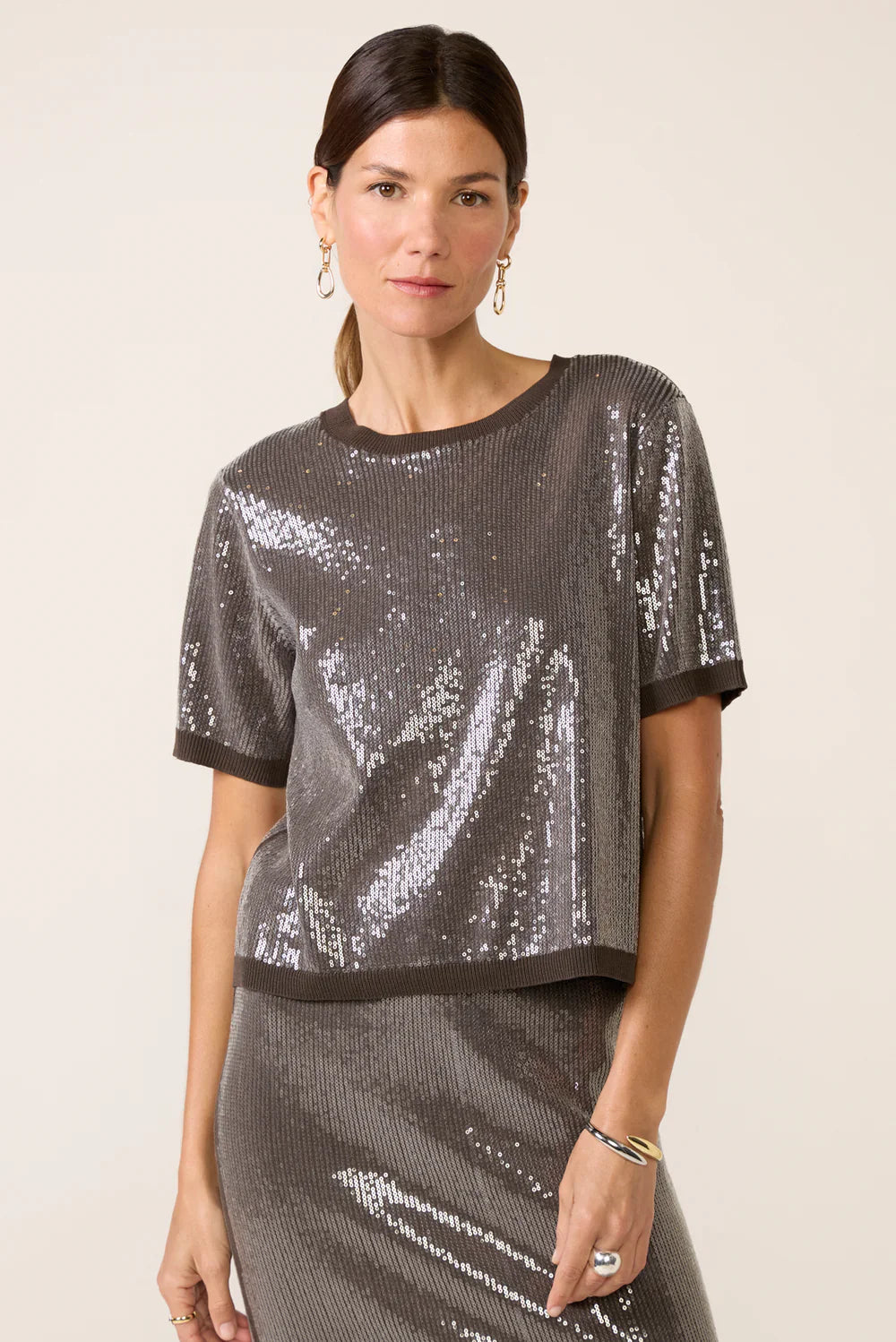 Sparkle Sequin Sweater Top - Ink
