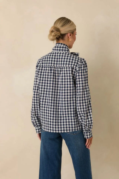 Parker Blouse - Navy Check