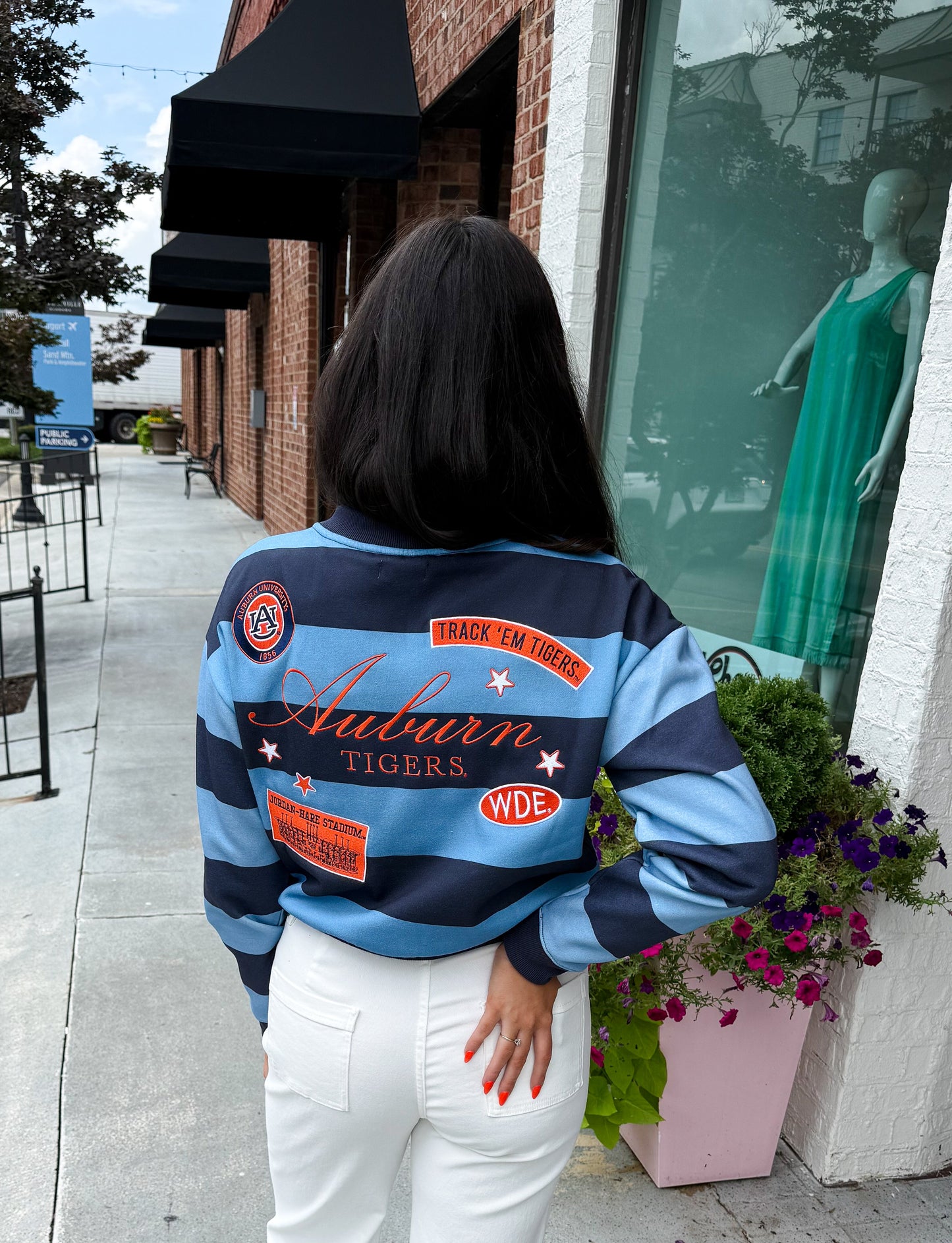 Playbook Patch Cardigan - Auburn
