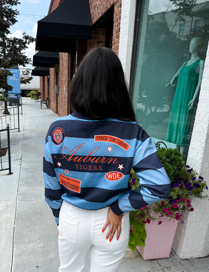 Playbook Patch Cardigan - Auburn