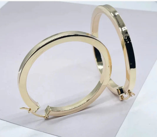 Modern Edge Hoop Earrings