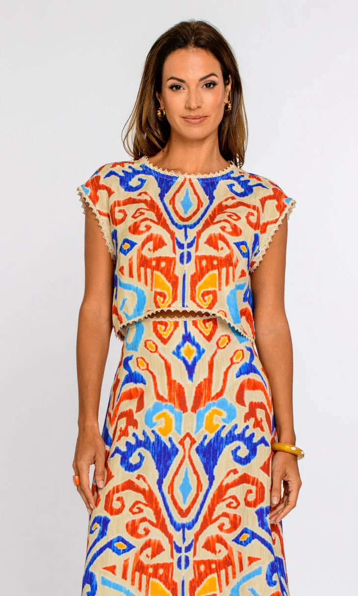 Jackie Top - Ikat Multi