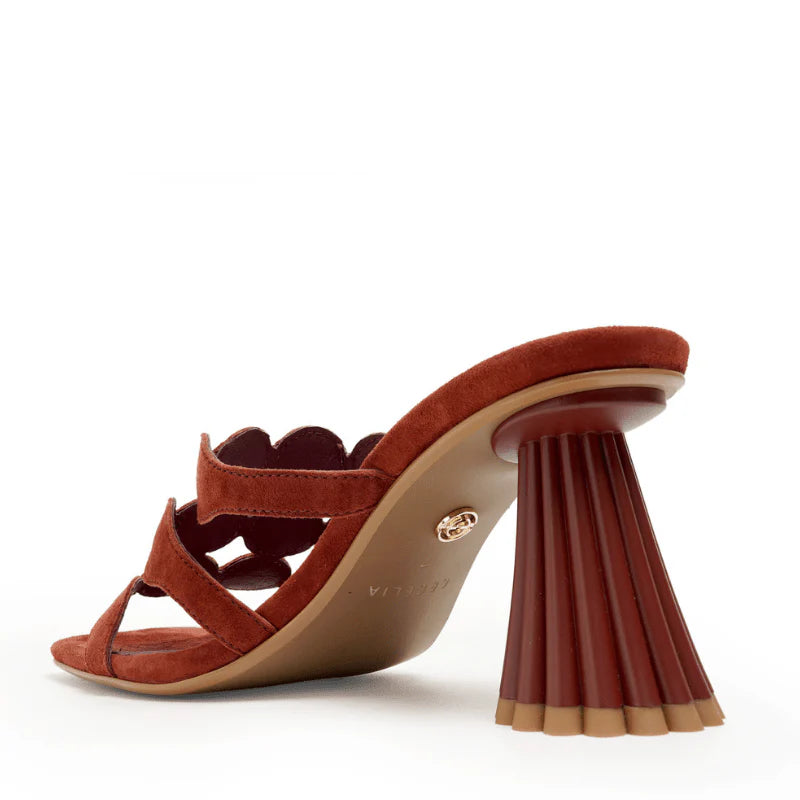 Jessica Slide Sandal - Wine Suede
