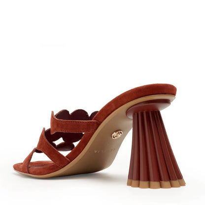 Jessica Slide Sandal - Wine Suede