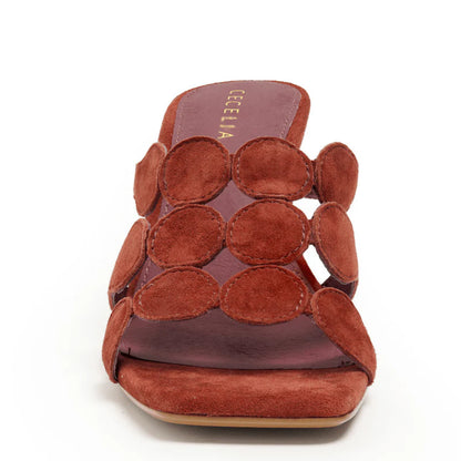 Jessica Slide Sandal - Wine Suede