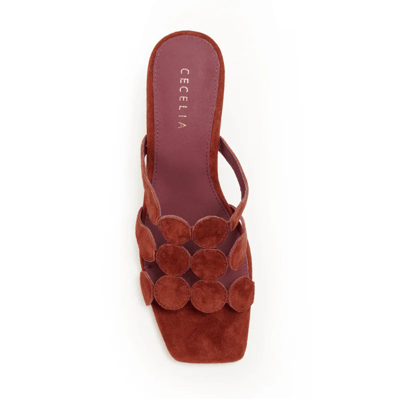 Jessica Slide Sandal - Wine Suede