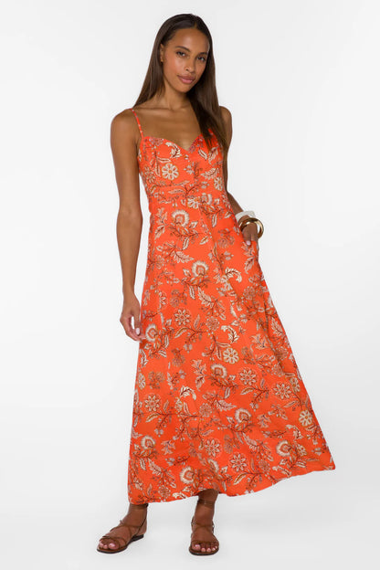 Kallie Maxi Dress - Orange Blossom
