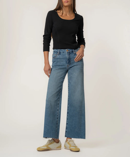 Meg High Rise Wide Leg Jean - Regent