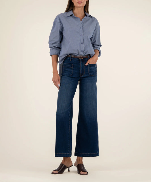 Meg High Rise Wide Leg Jean - Contentment