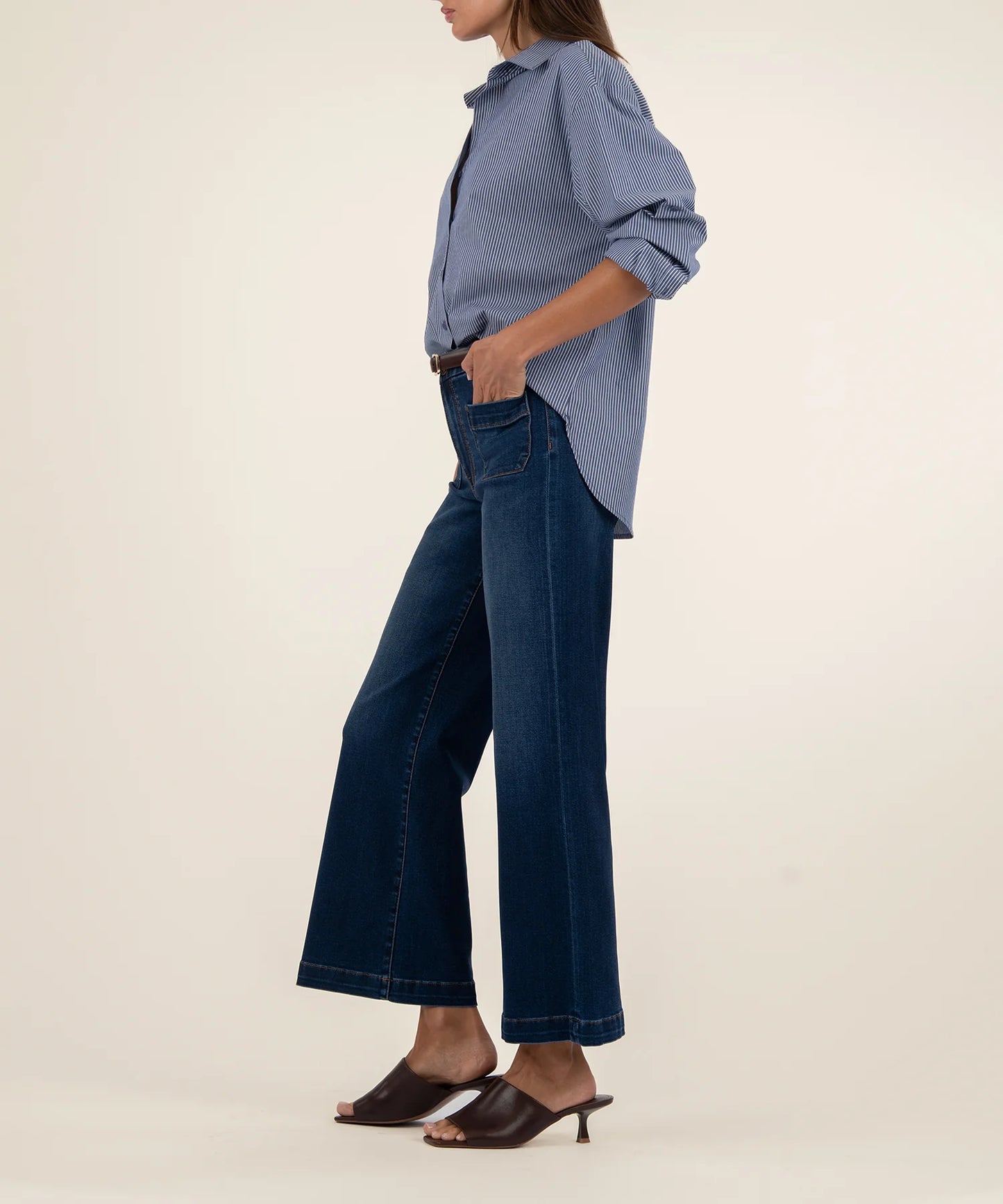 Meg High Rise Wide Leg Jean - Contentment