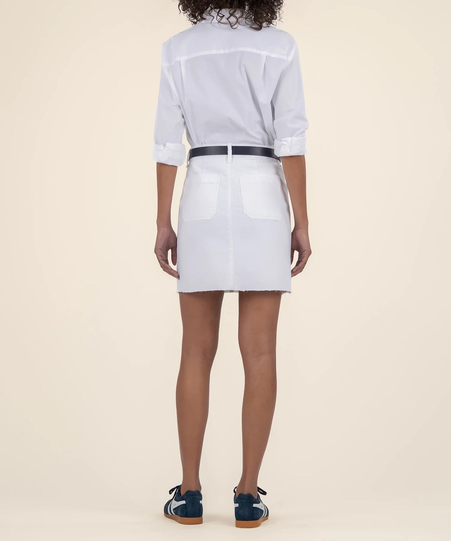 Bristol Denim Skirt - White